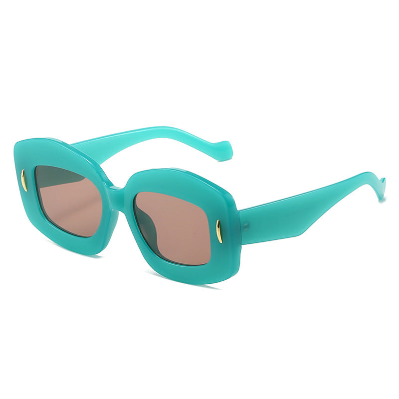 Zeitgenössische Chunky Rahmen Sonnenbrille Brehn