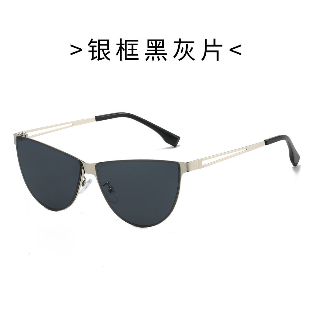 Damen Modische Cat-Eye Sonnenbrille mit elegantem Metallgestell Brehn