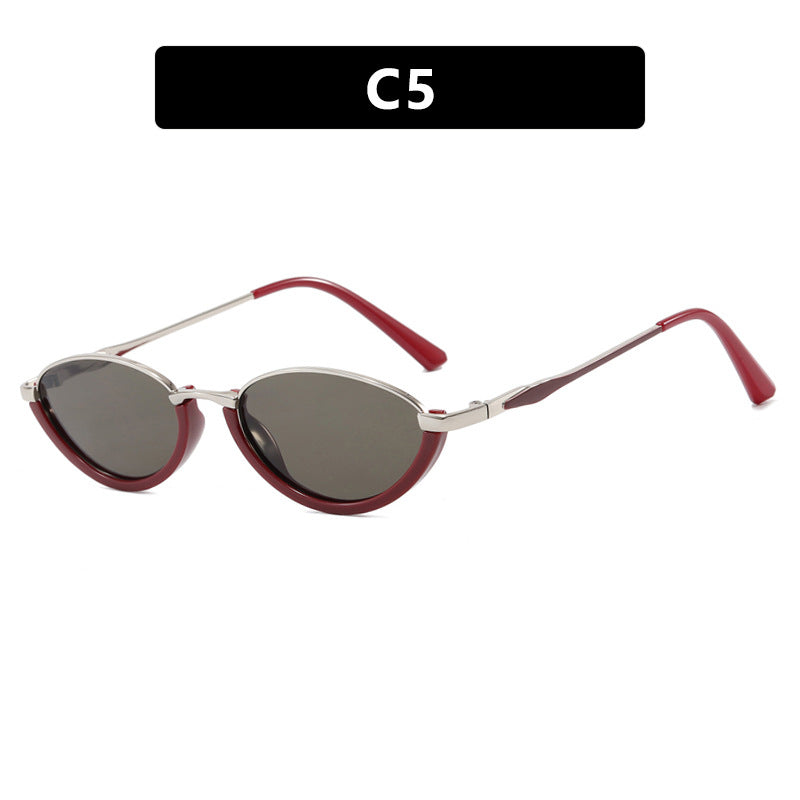 Damen modische Cat-Eye Sonnenbrille mit zweifarbigem Rahmen und UV-Schutz Brehn