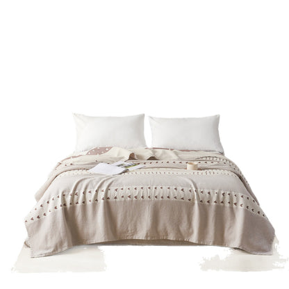 Wendbare Florale Jacquard Baumwolle Überwurf Decke Bettüberwurf