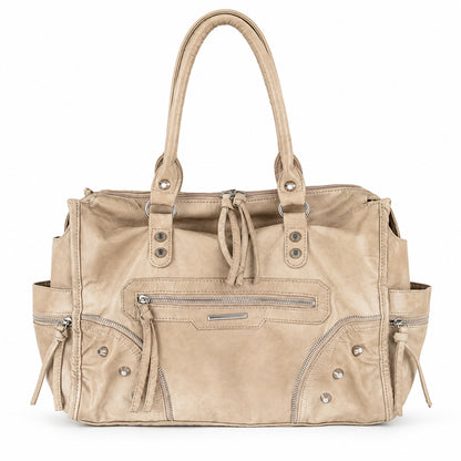 Multi-Pocket Vintage Leder Tasche
