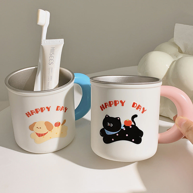 Isolierte Trinkbecher mit Fröhlichem Hunde-Design Brehn