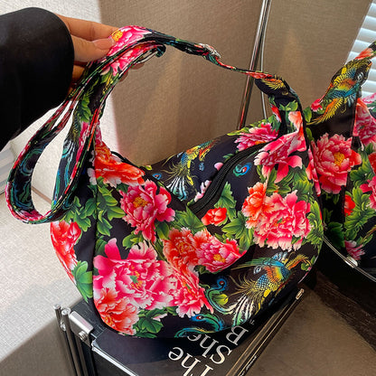 Blumendruck Hobo Tasche