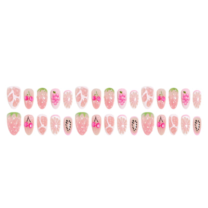 Kunstnagelset mit fruchtbaren Mustern und Glamourösen Akzenten Brehn
