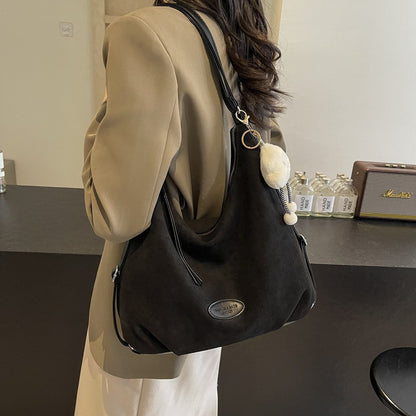 Weiches Wildleder Schlapp Schultertasche