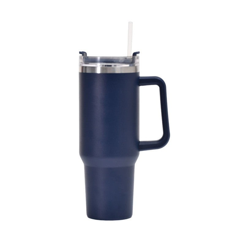 Damen Isolierbecher mit Trinkhalm und ergonomischem Griff Brehn
