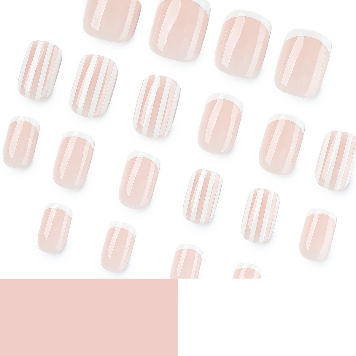 Künstliche Nagelkunst mit Streifenmuster Brehn