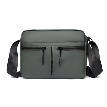 Schlanke Utility Crossbody Bag mit doppeltem Reißverschluss Brehn