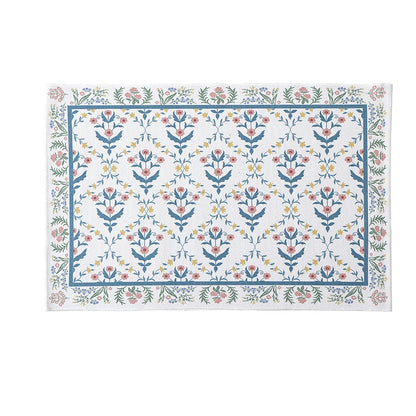 Gewebter Baumwoll-Badvorleger mit floralem Allover-Jacquardmuster Brehn