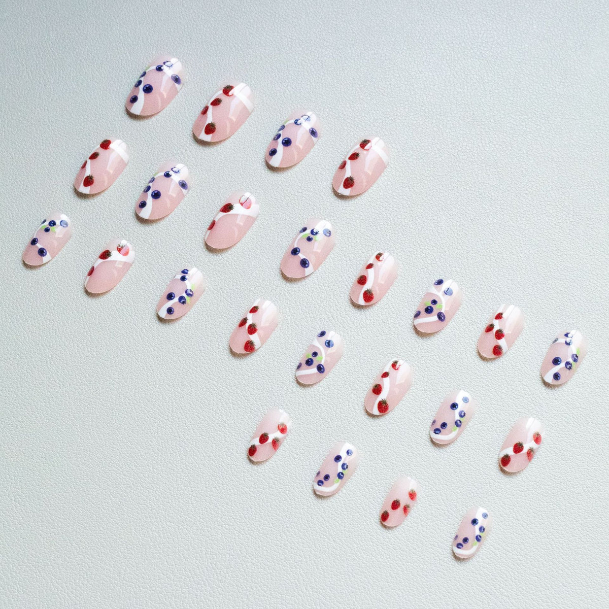 Künstlerisches durch Früchte inspiriertes Nagelkunstset