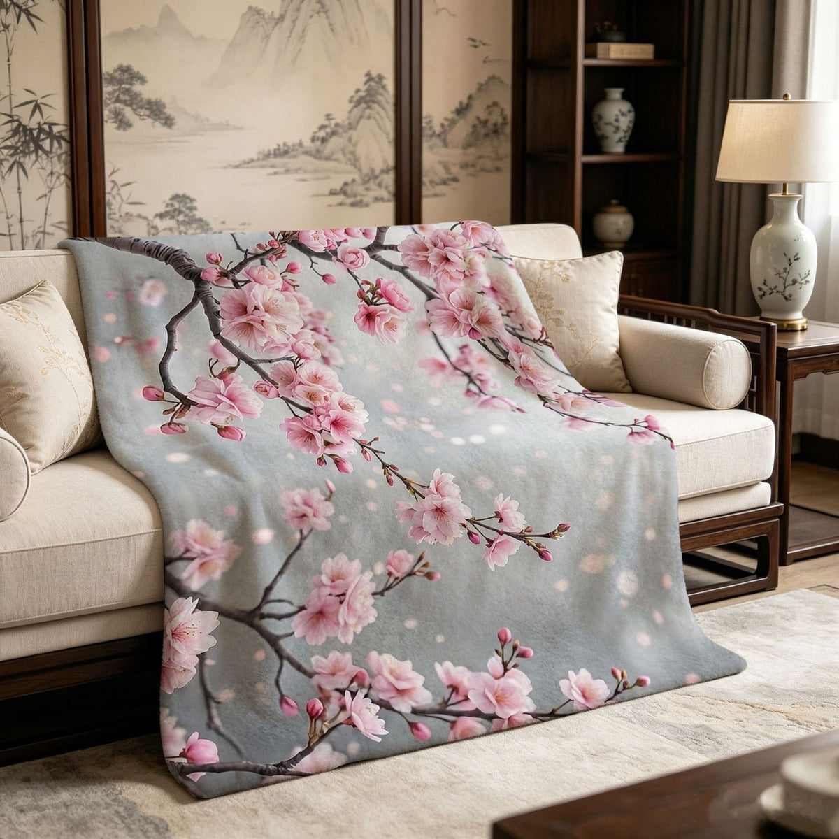 Blumenmuster Gemütliche Fleece-Decke