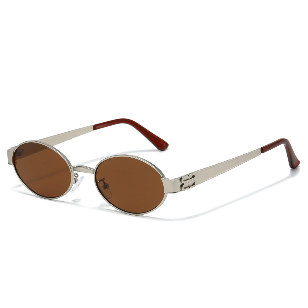 Vintage-inspirierte ovale Sonnenbrille Brehn