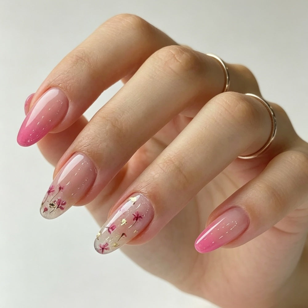 Kunstnagelset mit Eleganten Blumenmotiven Brehn