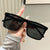 Damen trendige quadratische Sonnenbrille mit UV-Schutz und stylischem transparenten Rahmen Brehn