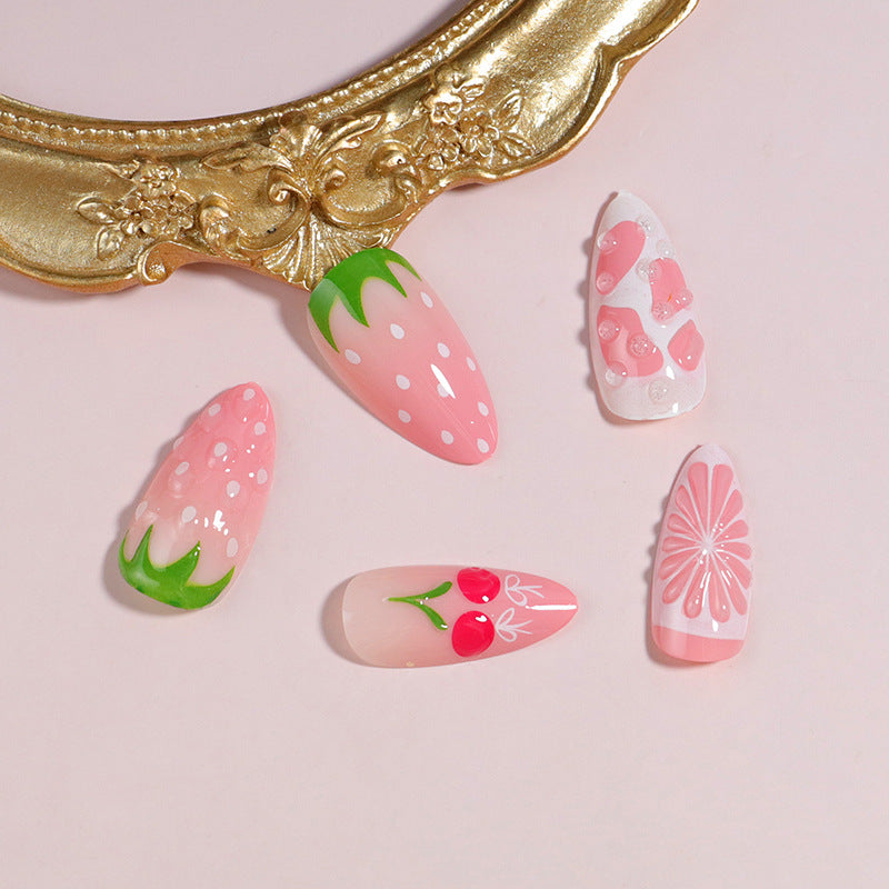 Premium Press-On Nail Set mit dekorativen Akzenten Brehn