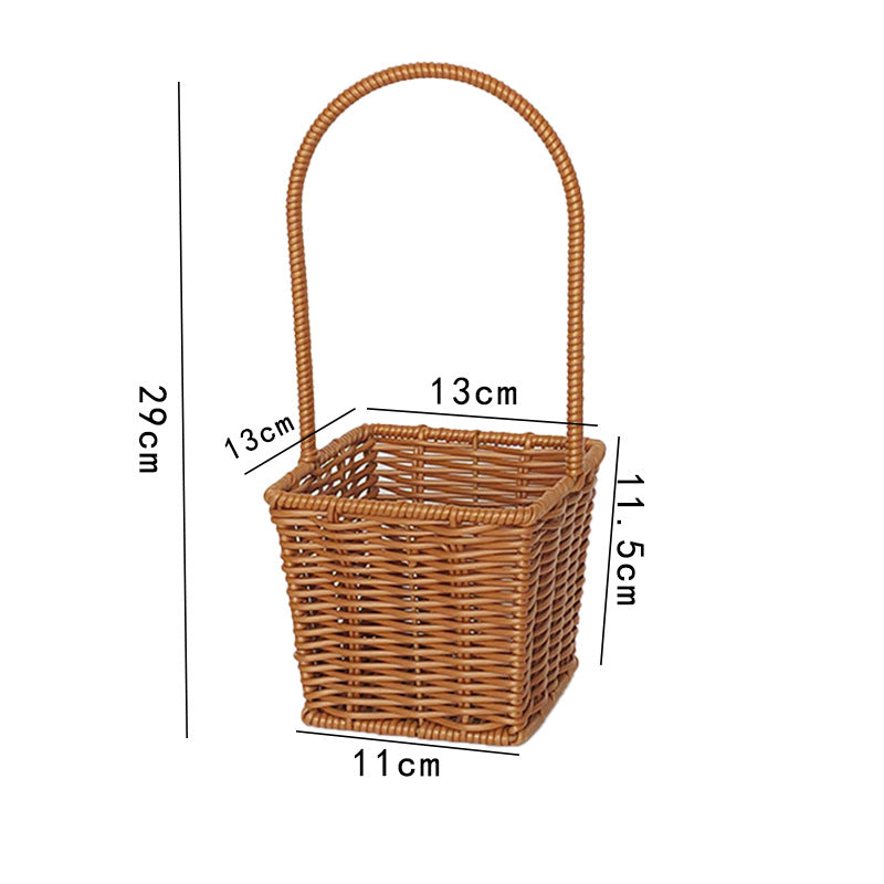 Handgefertigter Rattan Aufbewahrungskorb mit Griff Brehn