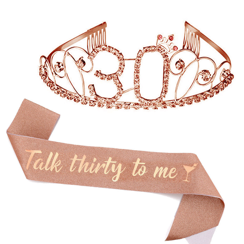 Damen Glitzernde Tiara mit festlichem "50 & Fabulous"-Design Brehn