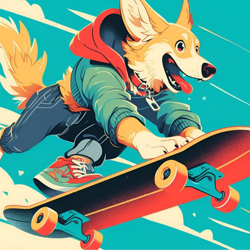 Unicorn-Themen Grafik Skateboard Brehn