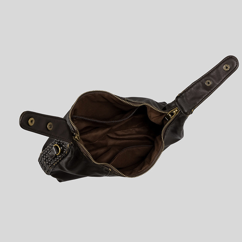 Geflochtene Handheld-Ledertasche