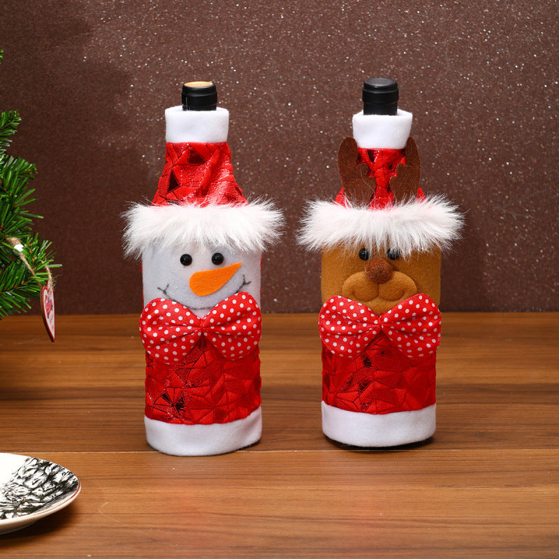 Dekorative Weinflaschenhülle im Weihnachtsmann-Design Brehn