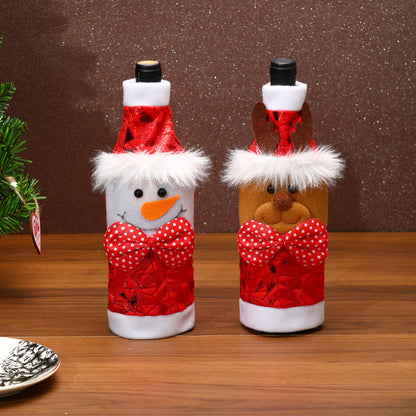 Dekorative Weinflaschenhülle im Weihnachtsmann-Design Brehn