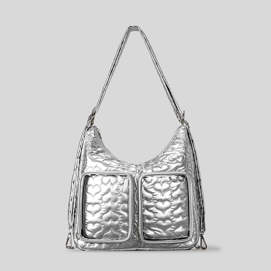 Gestepptes Herzmuster-Handtasche