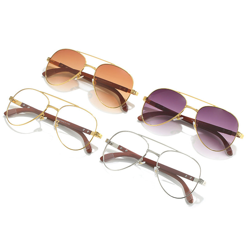 Damen elegante Piloten-Sonnenbrille mit feinem Metallrahmen und UV-Schutz Brehn