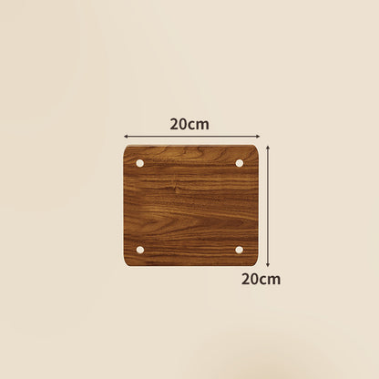 Kompaktes Quadrat-Bambusregalpaneel mit abgerundeten Ecken und vorgebohrten Montagelöchern
