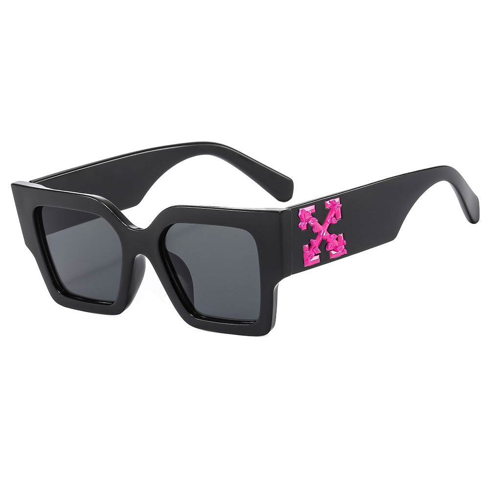 Damen Designer-Sonnenbrille mit auffälligem geometrischen Rahmen Brehn