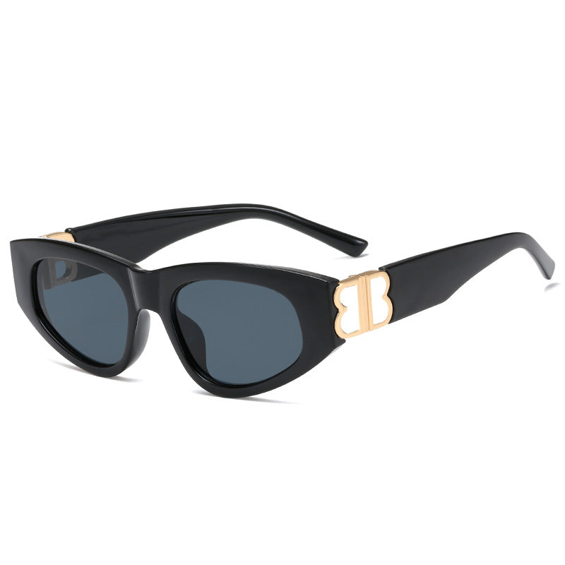 Damen Cat-Eye Sonnenbrille mit elegantem Kunststoffen und luxuriösen Metalldetails Brehn