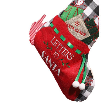 Festlicher Weihnachtsstrumpf mit klassischen Motiven Brehn