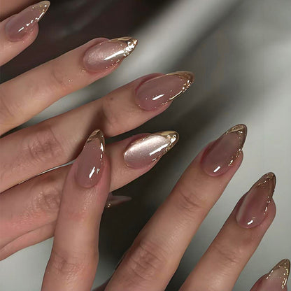 Elegante Stiletto Gel Press-On Nagelset Brehn