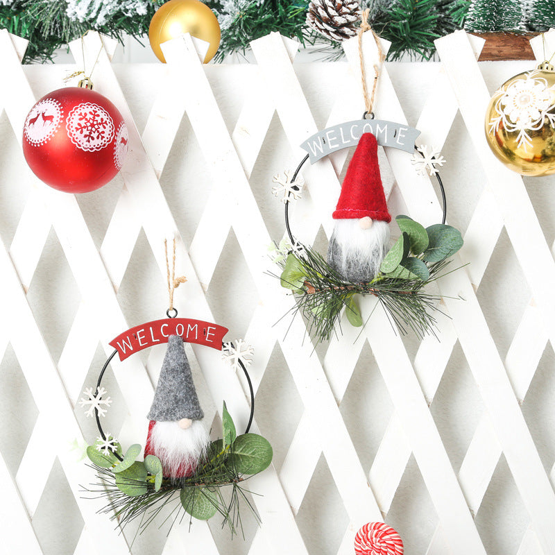 Dekorative Weihnachtskranz mit Gnome-Motiv Brehn