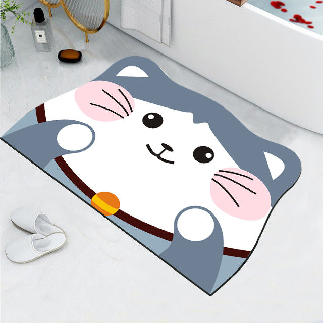 Niedlicher Katzen Design Badezimmermatte Brehn
