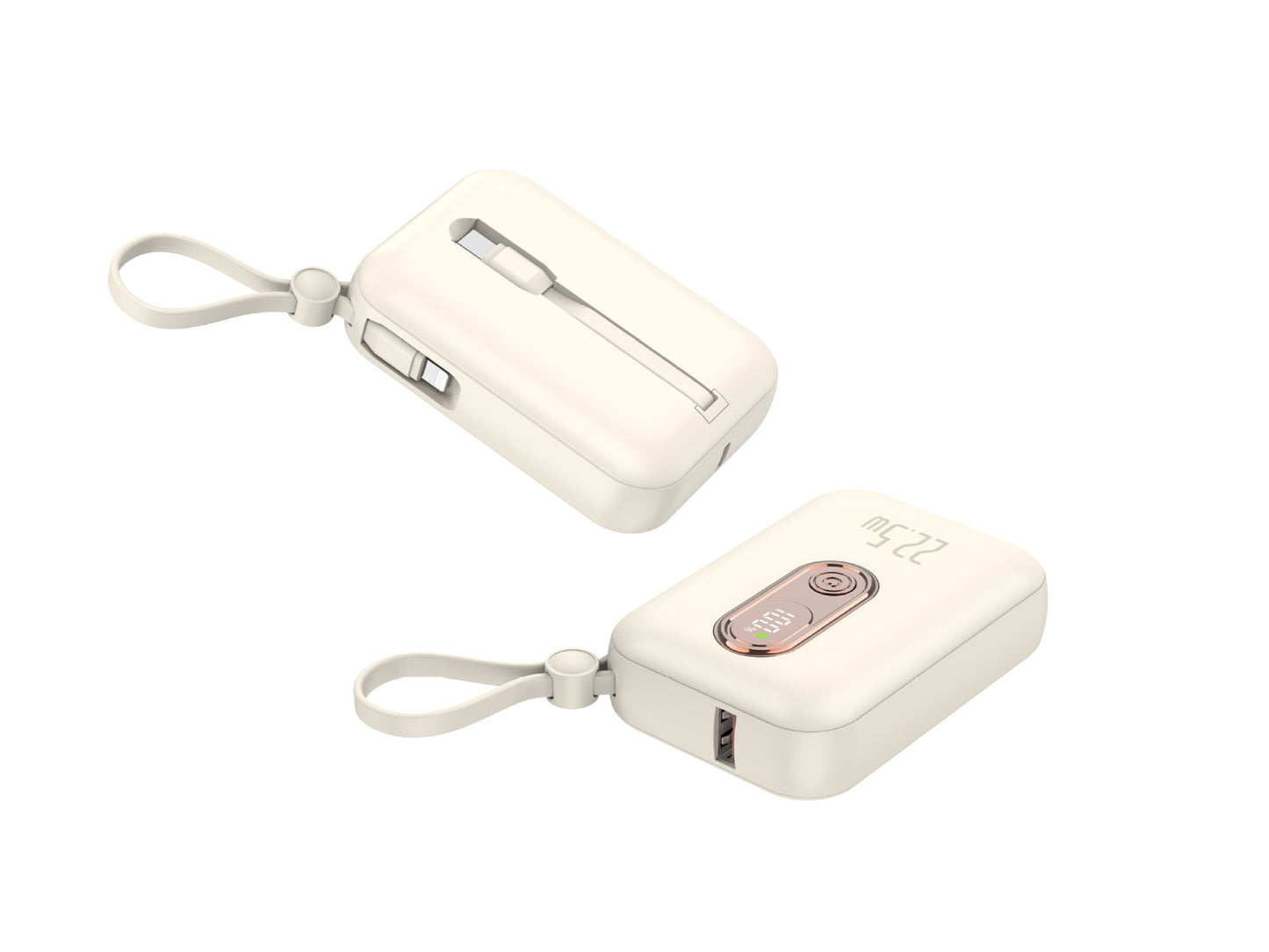 Tragbare Powerbank mit Integriertem Usb-C Anschluss und Digitaler Ladestandsanzeige Brehn