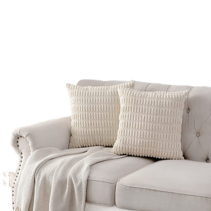 Texturiertes Chenille Quadrat-Wurfkissenbezug mit verstecktem Reißverschluss