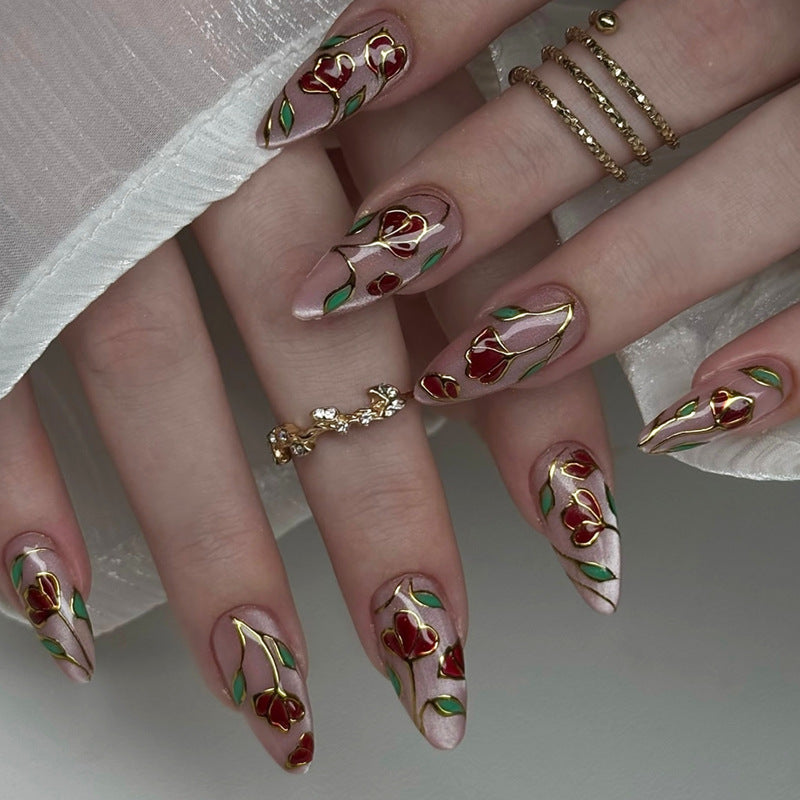Blumen Design Press-On Nägel Brehn