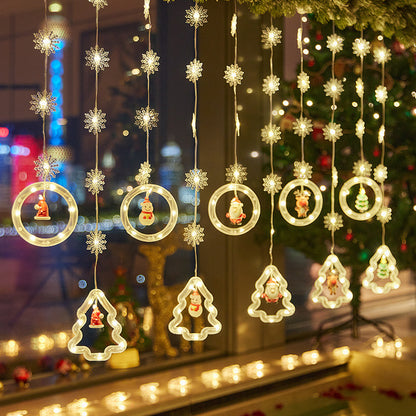 Weihnachtsdekorative Lichtsterne mit Schneeflocken Brehn