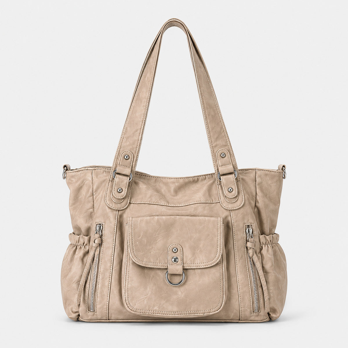 Geräumige Multifunktions-Leder-Handtasche