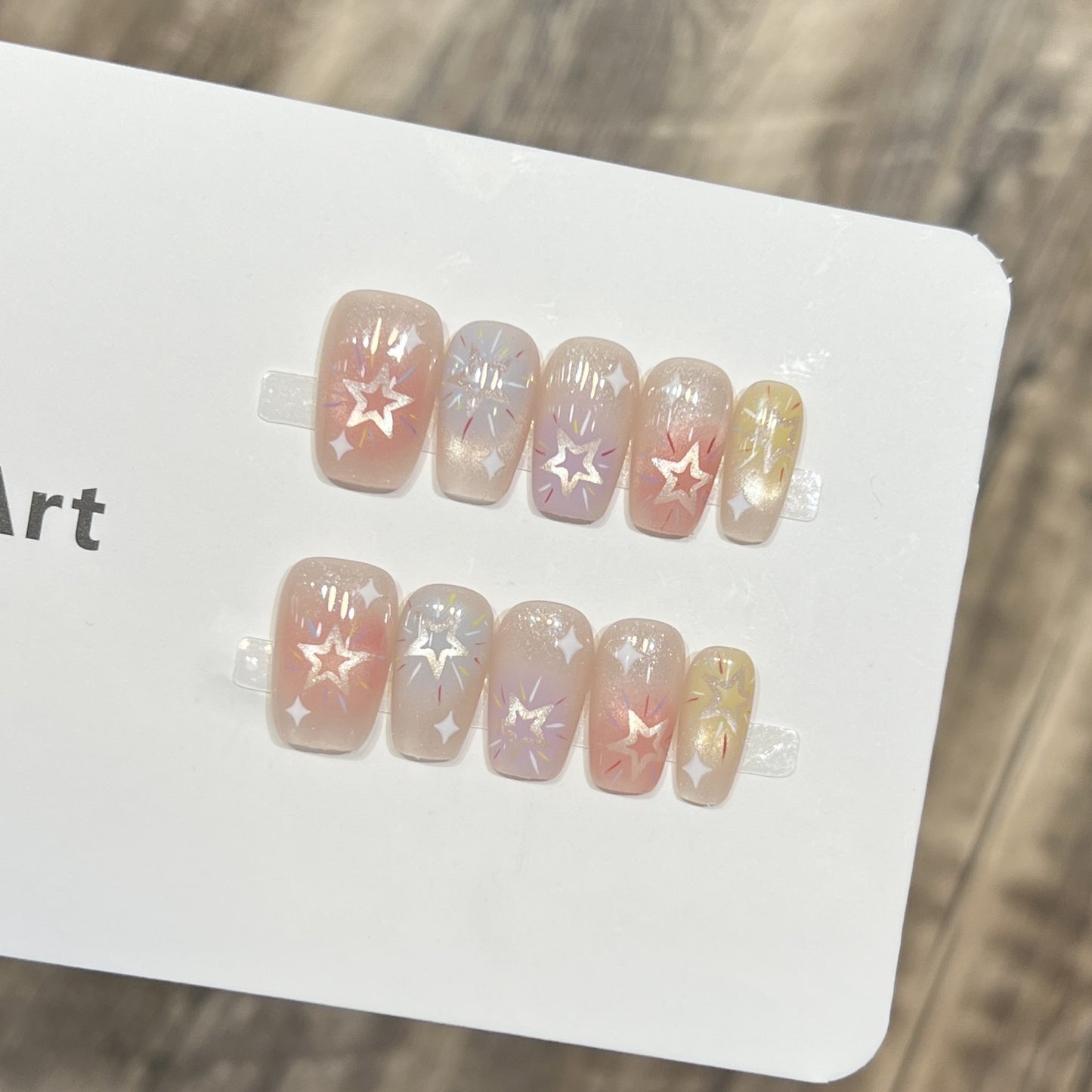 Sternenhimmel-inspiriertes Press-On-Nagelkunst-Set Brehn