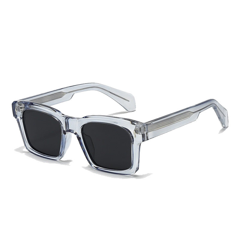 Damen Modische quadratische Sonnenbrille mit angesagtem transparentem Rahmen Brehn