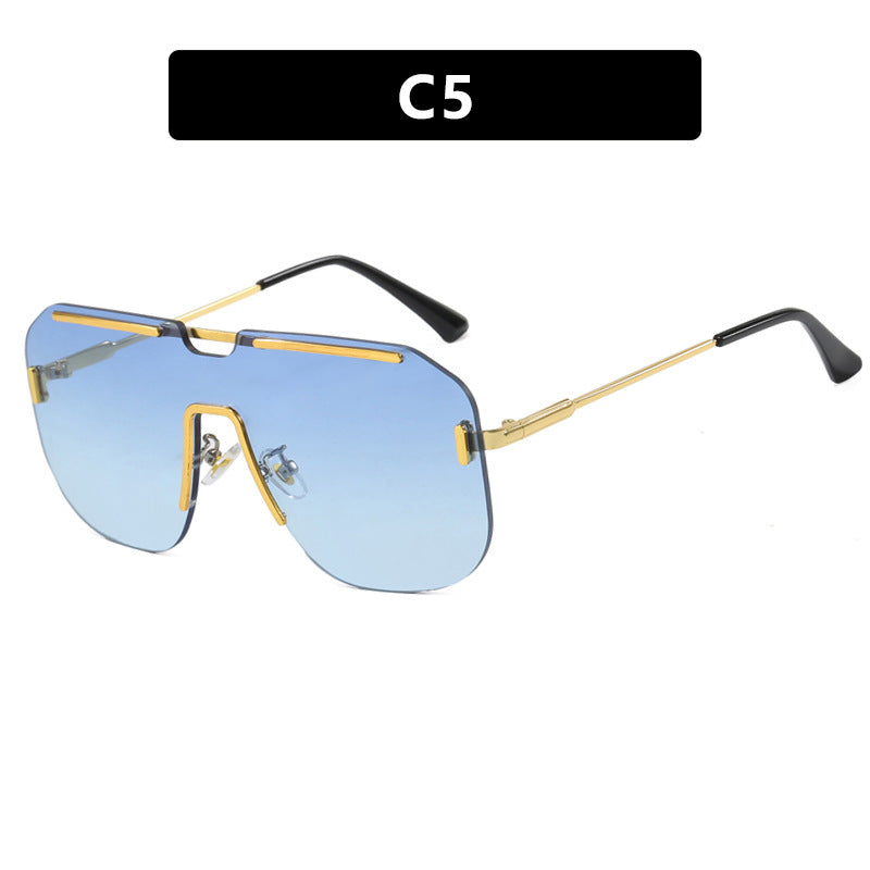 Damen geometrische Sonnenbrille mit stylischem Metallrahmen und UV-Schutz Brehn