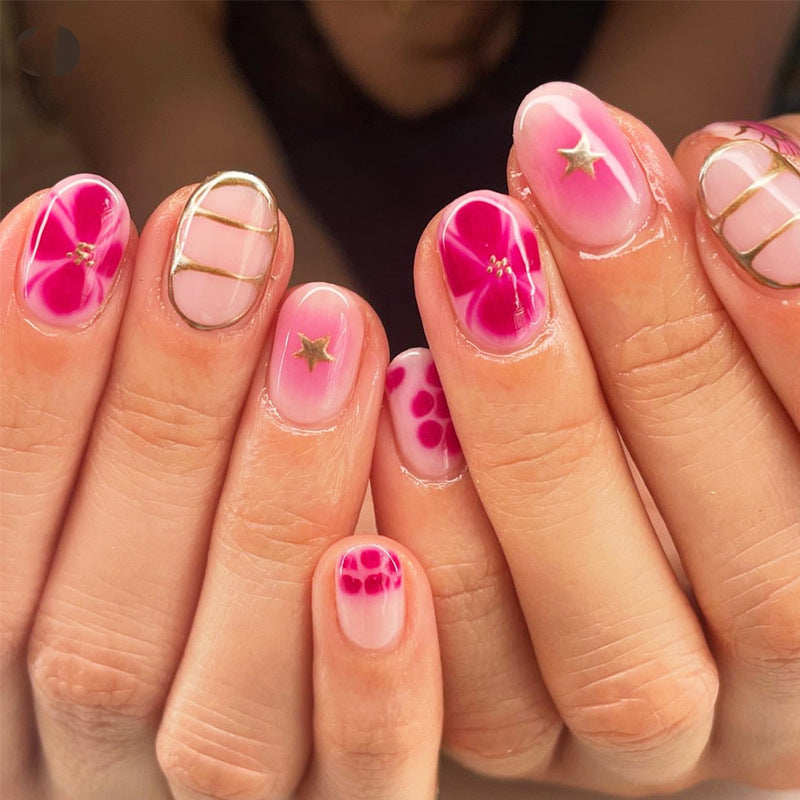 Floral Design Press-On Nail Art Set Brehn