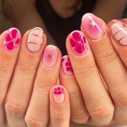 Floral Design Press-On Nail Art Set Brehn