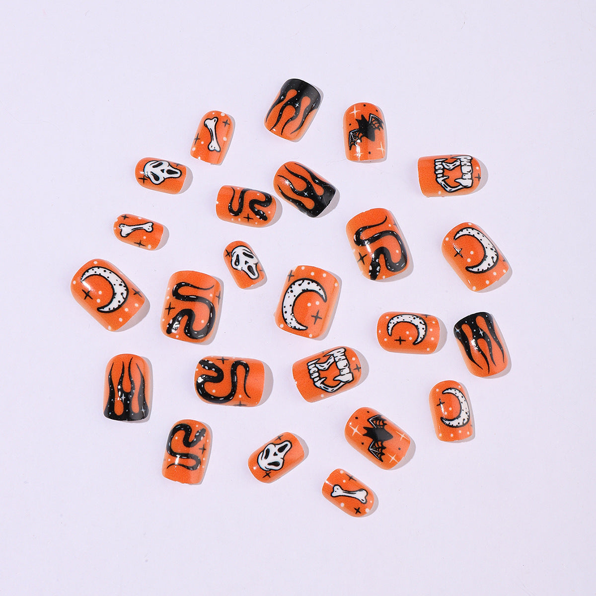 Kreatives Kunstnagelset mit Halloween-Motiven Brehn