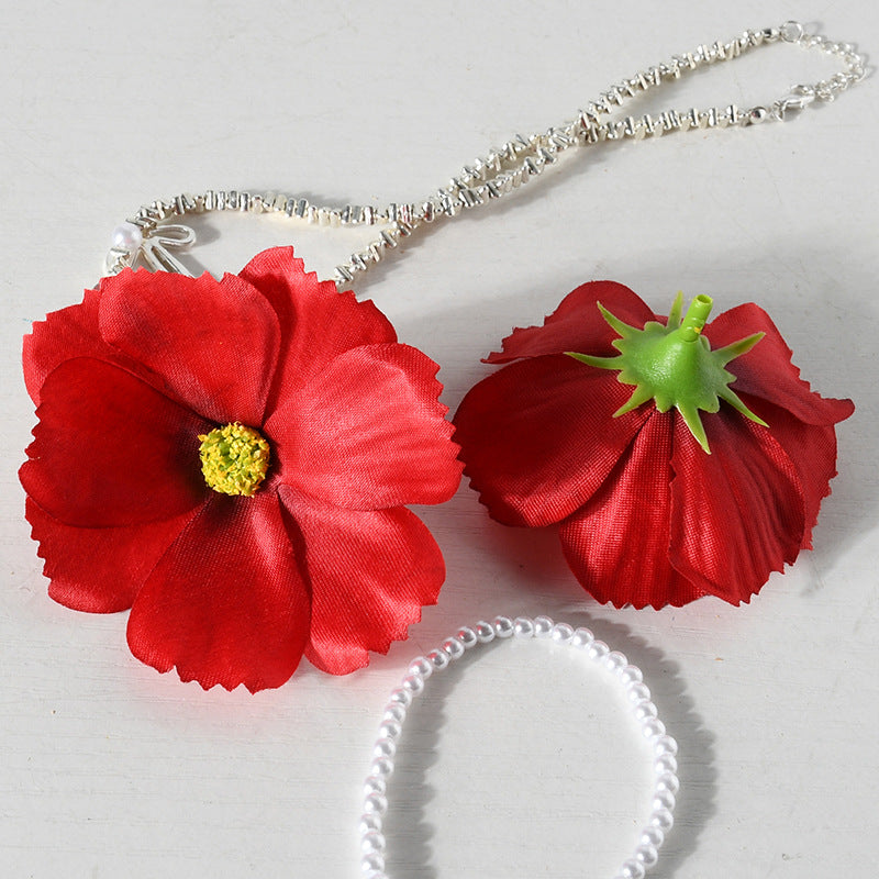 Elegante Blumige Haarklammer Set
