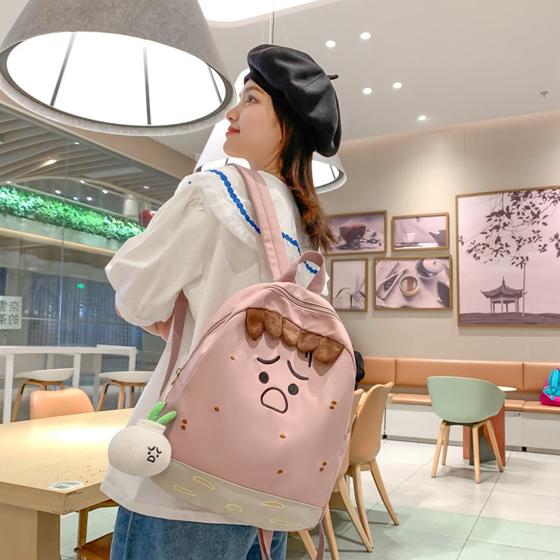 Verspielter Rucksack im Cartoon-Thema