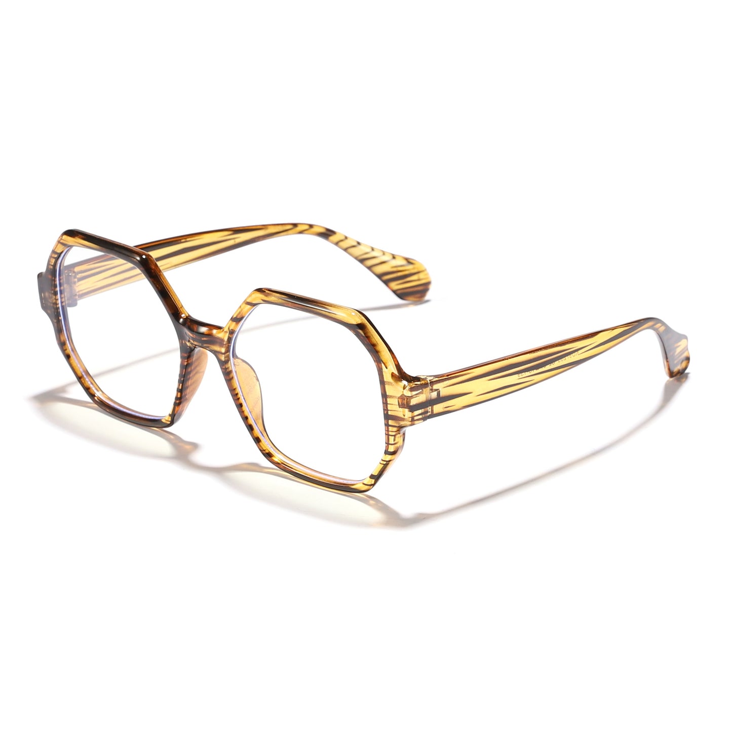 Damen modische Sonnenbrille mit hexagonalem Rahmen und UV-Schutz Brehn