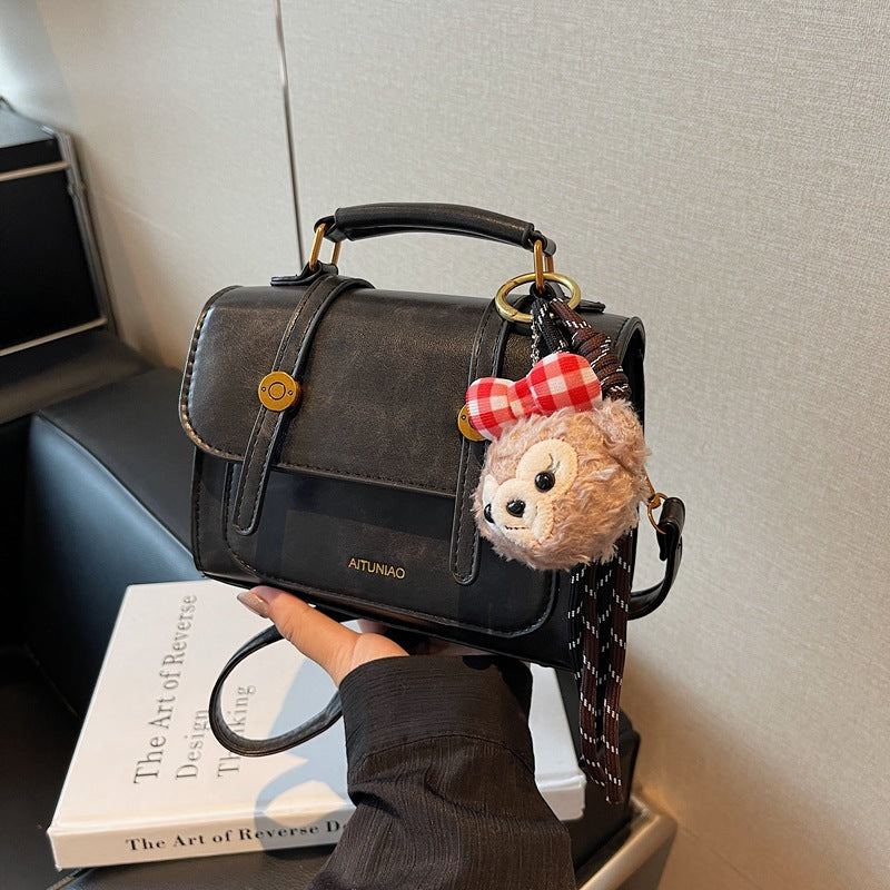 Kompakte Lederhandtasche Brehn