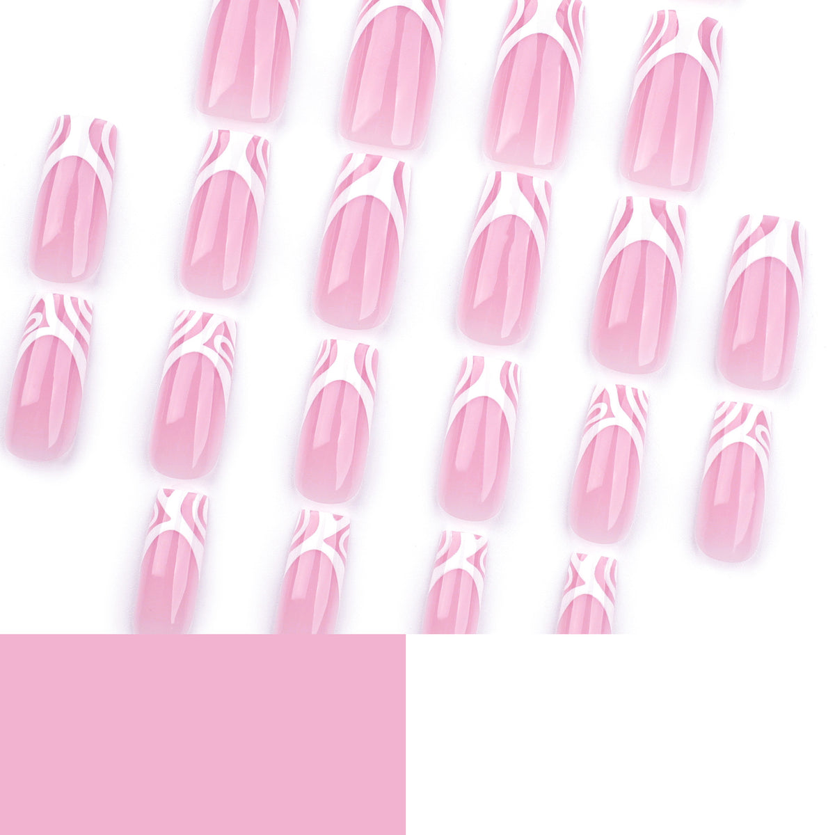 Kunstvolle Nagelverlängerungen mit durchscheinendem Design und eleganten Linien Brehn